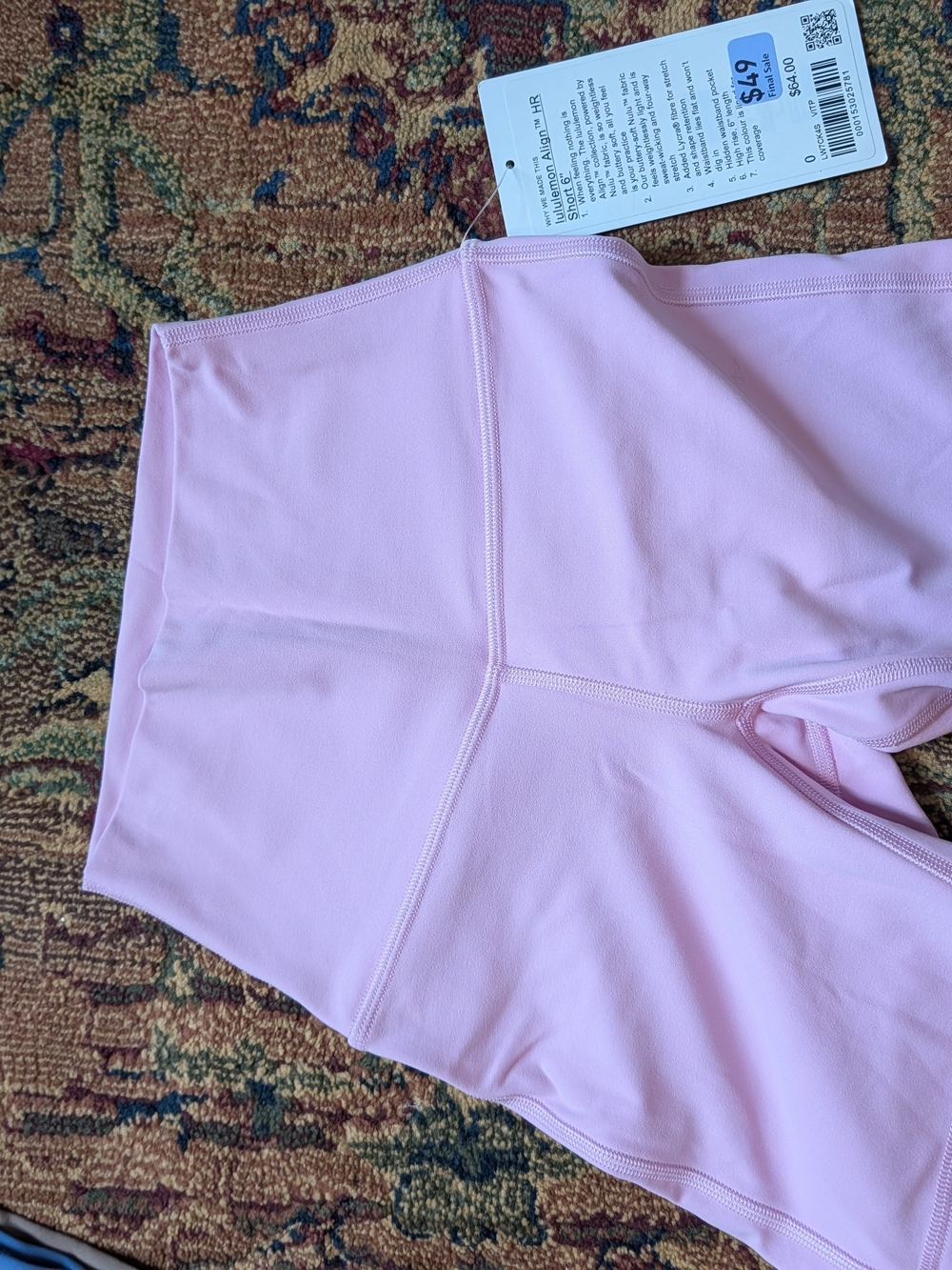Women's Lululemon Align HR High-Waist Pink Performance Shorts
